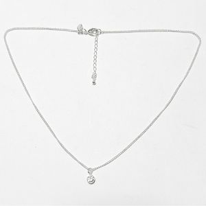 Katie Loxton silver adjustable rhinestone pendant necklace 18-20”